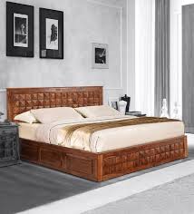 These sets are ideal for anyone who has a large master bedroom begging for a touch of comfort. Buy Aragorn King Size Bed With Storage In Honey Finish By Trendsbee Online Transitional King Size Beds Beds Furniture Pepperfry Product