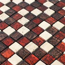 Senklotschnur rot online bestellen bei fliesen pro! Naturstein Glas Mosaik Fliesen Rot Braun Beige Ran48001