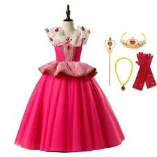Princess Aurora Dress Up Sleeping Beauty Costume For Girls Kids Princess Aurora Dress Aurora Dress Sleeping Beauty Dress