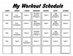 P90x Lean Schedule Print A Workout Calendar