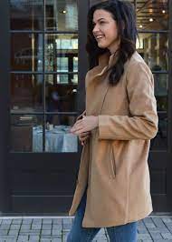 Talk about the perfect seasonal layer for anything from. Jack By Bb Dakota Zip To My Heart Melton Coat Camel On Sale Hand In Pocket