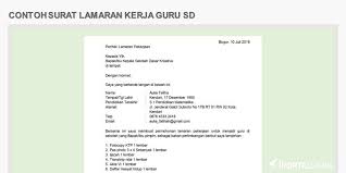 Download 6 Contoh Surat Lamaran Kerja Guru Sd Doc Pdf