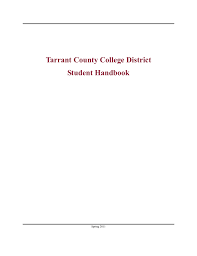 Tarrant County College District Student Handbook