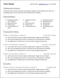 3 columns skills based resume template