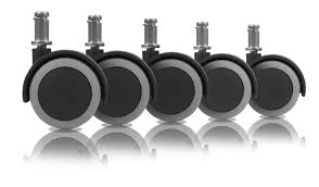 Slipstick Cb680 2 Inch Floor Protecting Rubber Office Chair Caster Wheels Set Of 5 Standard Stem Size Black Gr Caster Chairs Office Chair Casters Office Chair