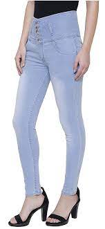 Loukut Womens Denim Slim Fit Ankle Length High Waist Stretchable Five Button Jeans Denim Women Skinny Fit Skinny Fit Jeans