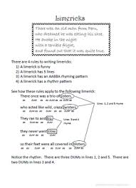 4 Rules To Writing Limericks Poetry Lessons Free Poetry Lessons Poetry Lessons Elementary