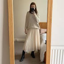 Ootd Minus My Massive Coat To Actually Keep Me Warm It S Feeling Very Wintery Indeed Lately I Filmed A Ne Cable Knit Jumper Slow Fashion Capsule Wardrobe