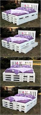 Decoracao Com Pallet Linda E Super Pratica Cama Com Gavetoes Que Proporc Decoracao Com Paletes Decoracao De Casa Com Pallet Camas De Paletes De Madeira