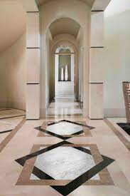 Contemporary Hall With Geometric Marble Design Marble Flooring Design Floor Pattern Design Luxury Marble Flooring