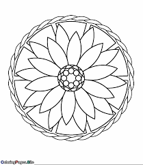 Mandala Center Balls Coloring Page Mandala Coloring Simple Mandala Mandala Coloring Pages