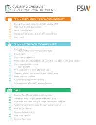 Daily Cleaning Checklist For Commercial Kitchens Kitchen Cleaning Checklist Cleaning Checklist Restaurant Cleaning
