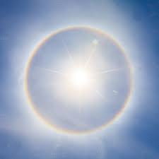 Halo, in art, radiant circle or disk surrounding the head of a holy person, a representation of spiritual character through the symbolism of light. Sun Halo Sky Aesthetic Beautiful Nature Winter Scenery