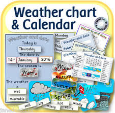 Details About Daily Weather Chart And Calendar In Pdf To Print Teaching Resources Cd Eyfs Ks1