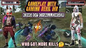 The game received the award for the best popular vote game by the google play store in 2019. Gaming Devil Md Vs Tamil Tubers King Of Challenger Ranked Gameplay Free Fire Challenge Youtube