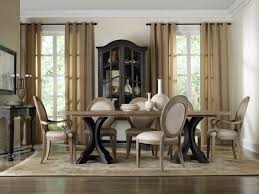 (desk, entertainment center, book shelves, hutch) $3,998.00. Hooker Furniture Dining Room Corsica Dark Rectangle Pedestal Dining Table Dark Base Light Top