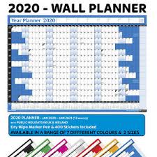 Details About 2020 Wall Planner Laminated Wipe On Off Calendar For Holidays Home Office Staff