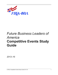Study Guide Bothell Fbla