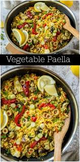 Vegetable Paella Recipe In 2020 Vegetable Paella Recipe Paella Recipe Vegetable Entrees