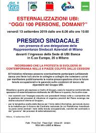 All addresses, contacts, swift codes and other data are gathered from open. Protesta Dei Sindacati Contro Le Esternalizzazioni Ubi Banca