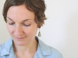 Dalmatian Jasper Earrings Sterling Silver . Large Stone Earrings Dangle .  Gemstone Leverback Earrings