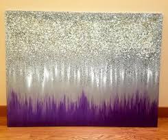 Black And Silver Glitter Wall Art Silver Glitter Art 30x40 Etsy In 2020 Glitter Wall Art Purple Wall Art Glitter Art