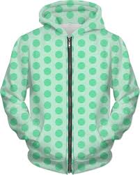 Mint Green Polka Dots Pattern Hoodie Light Green Circles Geometric Theme Apparel Design Apparel Design Hoodies Hoodie Design