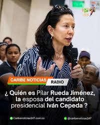 Quién es Pilar Rueda Jiménez, la esposa del candidato presidencial Iván  Cepeda? #PoliticaNacional Pilar Rueda Jiménez, esposa del candidato  presidencial Iván Cepeda, ha construido una destacada trayectoria en la  defensa de los