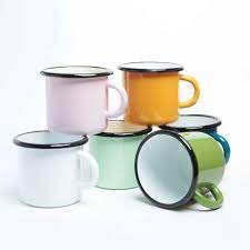 Egal ob als kaffeetasse, trinkbecher aus emaille oder camping mug. Emaille Tasse L O 8 Cm 0 4 L Warengruppe Ost Berlin