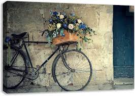 Product details the print this art print displays. Amazon Com Vintage Bicycle Flowers France Canvas Wall Art 30 X 18 Posters Prints