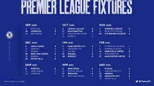 Chelsea will kick off their 2020/21 premier league campaign with a trip to the south coast to take on brighton on monday september 14. Chelsea Fc On Twitter Icymi Here S Our Full 2020 21 Premierleague Fixture Schedule
