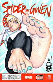 Scott Blair Art Spider Gwen Marvel Cute Toes