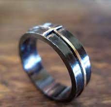 14k Gold Cross Ring Mens Wedding Band Viking Ring Mens Wedding Etsy Rings Mens Wedding Bands Mens Wedding Bands Black Wedding Rings