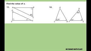 Find The Value Of X Congruent Triangles Youtube