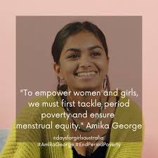 🌟 "To empower women and girls, we must first tackle period poverty and  ensure menstrual equity."