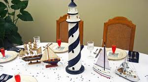 When dwight brought two wine glasses and his babysitter to the party Lighthouse Nautical Table Centerpieces Nautical Table Centerpieces Nautical Table Dinner Party Decorations