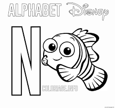 Here's a set of free printable alphabet letter images for you to download and print. N For Nemo Disney Coloring Pages Printable