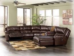 Ashley Amaroo Reclining Sectional Genuine Leather Dream Rooms Furniture Sectional Sofa With Recliner Furniture Ashley Furniture