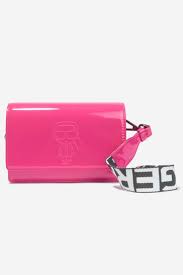 Buy Karl Lagerfeld Girls Faux Leather Embossed Shoulder Bag In Pink From The Childsplay Clothing Uk Online Shop