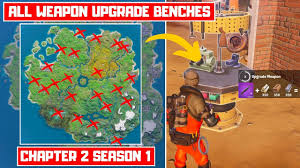 The fortnite weapon upgrade benches give you the opportunity to arm yourself with better guns, without having to rely on the whims of the random loot there are plenty of fortnite weapon upgrade bench locations spread around the island, where you can spend materials to upgrade or even. Upgrade An Item At A Weapon Upgrade Bench All Weapon Upgrade Bench Locations Fortnite Chapter 2 Youtube