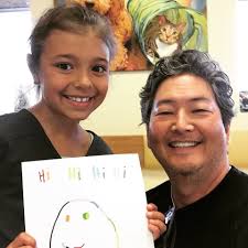 Made a new friend today @harboranimalhospital while Sparky was getting  checked by Dr. Norby, I made conversation with their Junior assistant,  Illianna, who drew me a picture to solidify our friendship which