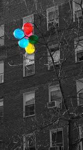 Black And White With Pop Of Color Drawing Balloons Color Splash Photography Color Splash Splash Photography