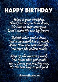 Birthday verses for pastor who grow up poor home : Inspirational Birthday Poems Uplifting Poems For Birthdays