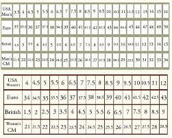 Vasque Size Guide