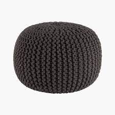 Seam with a contrasting yarn for a bit of. Knitted Graphite Pouf Reviews Cb2