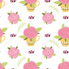 Download 4k wallpapers of best flowers, roses, tulips, lotus, lily, poppy, dahlia, cherry blossom for desktop & mobile phones in high quality hd, 4k, 5k resolutions. Vector Flower Pattern Seamless Botanic Texture Detailed Flowers Illustrations Roses Into Cup Pot Funny Ladybug Background Doodle Style Spring Floral Background Cute Color Wallpaper Printable Royalty Free Cliparts Vectors And Stock Illustration