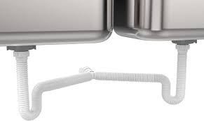 Kitchen double sink drain plumbing diagram. Buy Easydrain Ref 505 Double Kitchen Sink P Trap Expandable Flexible 1 With 2 Female Threaded Nuts On Both Sink Outlets And 4 Size Options To The Wall Drain Dn38 X Dn40