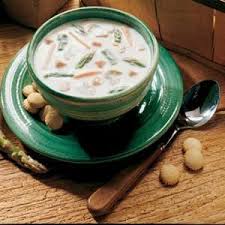 Creamy Ham And Asparagus Soup Recipe Ham Soup Asparagus Soup Tasty Dishes