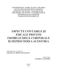 Doc Aspecte Contabile Si Fiscale Privind Imobilizarile Corporale Si Deprecierea Acestora 1 Stefan Valicec Academia Edu