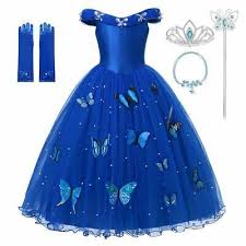 Sponsored Ebay Princess Cinderella Dress Up Clothes Girl Off Shoulder Pageant Ball Gown In 2020 Cinderella Dress Up Girl Princess Dress Cinderella Dresses